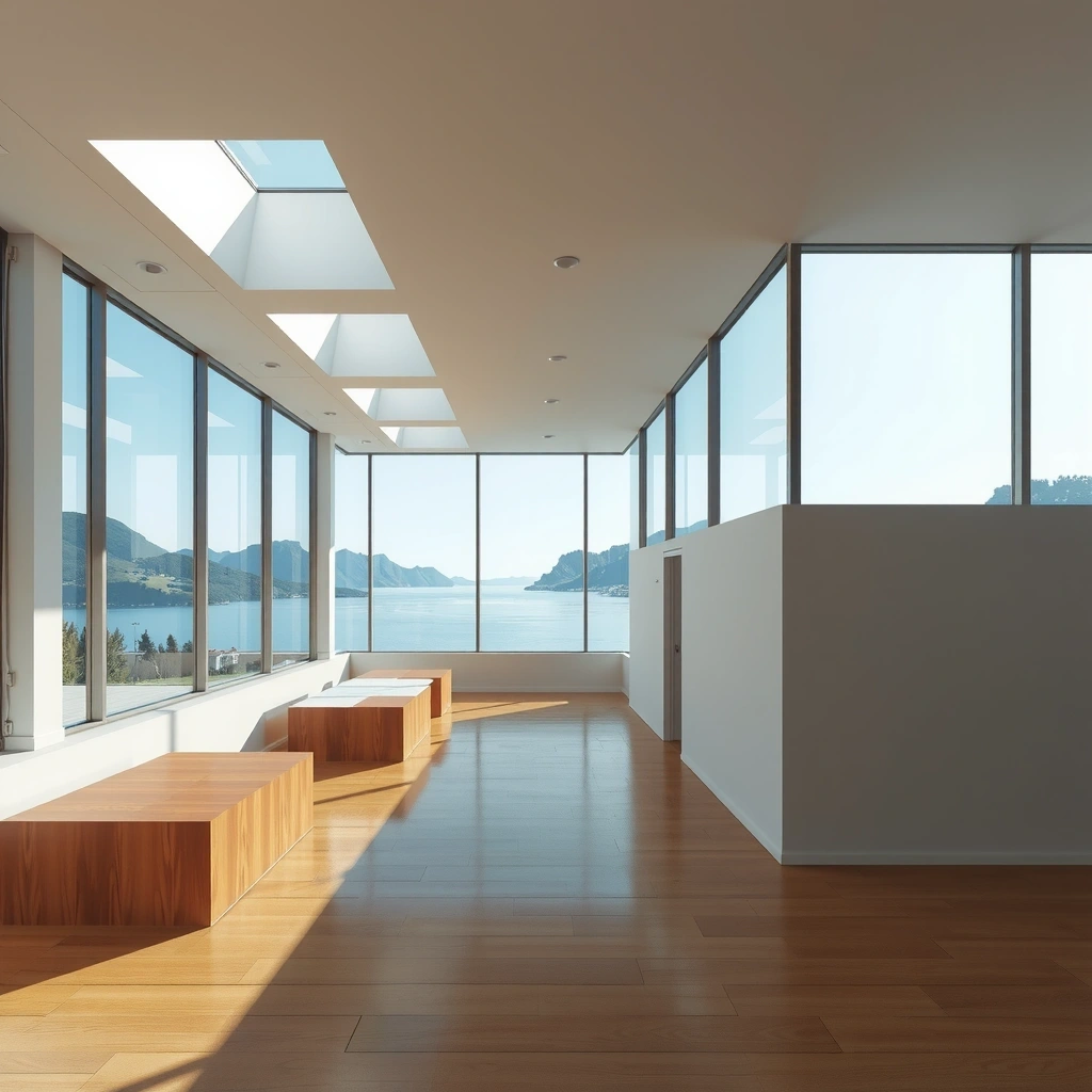 Moderne Architektur am Bodensee mit natürlichem Licht